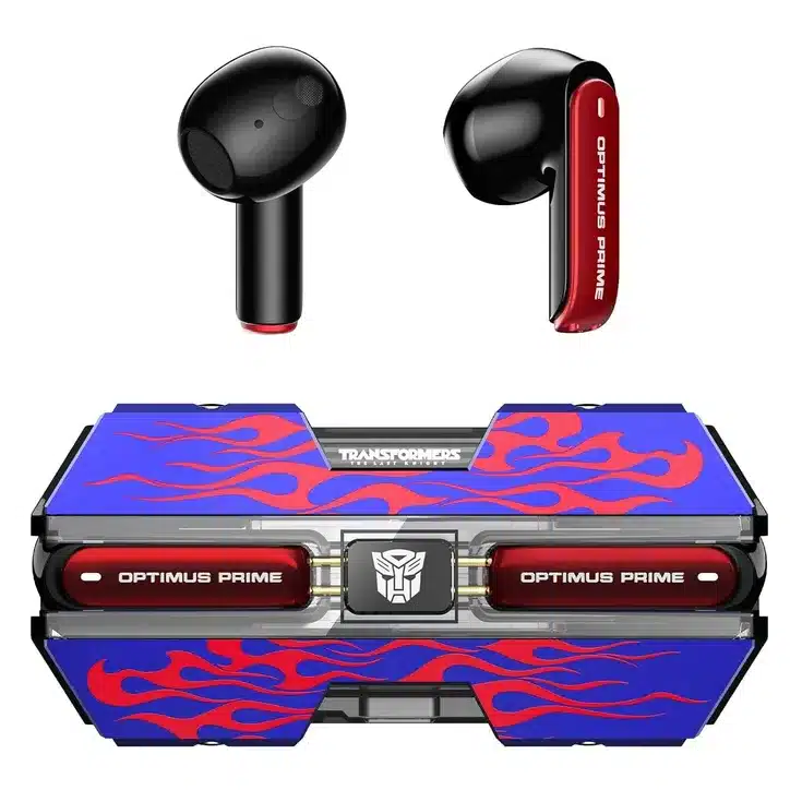 Gaming Style Wireless Earbuds with Transparent Charging Case